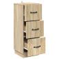 Preview: Schubladenschrank 33 x 34,5 x 87 cm Holzwerkstoff Sonoma-Eiche