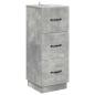 Preview: Schubladenschrank 33 x 34,5 x 87 cm Holzwerkstoff Betongrau