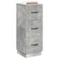 Preview: Schubladenschrank 33 x 34,5 x 87 cm Holzwerkstoff Betongrau