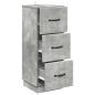 Preview: Schubladenschrank 33 x 34,5 x 87 cm Holzwerkstoff Betongrau