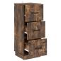 Preview: Schubladenschrank 33 x 34,5 x 87 cm Holzwerkstoff R?uchereiche