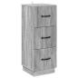 Preview: Schubladenschrank 33 x 34,5 x 87 cm Holzwerkstoff Sonoma-Grau