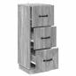 Preview: Schubladenschrank 33 x 34,5 x 87 cm Holzwerkstoff Sonoma-Grau