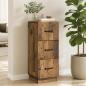 Preview: ARDEBO.de - Schubladenschrank 33 x 34,5 x 87 cm Holzwerkstoff Altholz