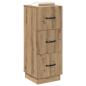 Preview: Schubladenschrank 33 x 34,5 x 87 cm Holzwerkstoff Artisan-Eiche