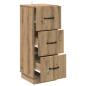 Preview: Schubladenschrank 33 x 34,5 x 87 cm Holzwerkstoff Artisan-Eiche