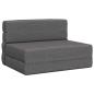 Preview: Klappsofa Bett Hellgrau 100 x 80 x 60 cm Stoff