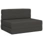Preview: Klappsofa Bett Dunkelgrau 100 x 80 x 60 cm Stoff