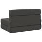 Preview: Klappsofa Bett Dunkelgrau 100 x 80 x 60 cm Stoff