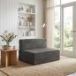 Preview: ARDEBO.de - Klappsofa Bett Dunkelgrau 100 x 80 x 60 cm Stoff