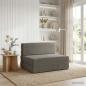 Preview: ARDEBO.de - Klappsofa Bett Hellgrau 100 x 80 x 60 cm Stoff