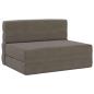 Preview: Klappsofa Bett Hellgrau 100 x 80 x 60 cm Stoff