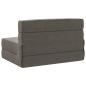 Preview: Klappsofa Bett Hellgrau 100 x 80 x 60 cm Stoff