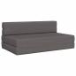 Preview: Klappsofa Bett Hellgrau 152 x 86,5 x 60 cm Stoff