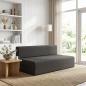 Preview: ARDEBO.de - Klappsofa Bett Dunkelgrau 152 x 86,5 x 60 cm Stoff