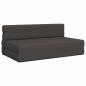 Preview: Klappsofa Bett Dunkelgrau 152 x 86,5 x 60 cm Stoff