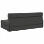 Preview: Klappsofa Bett Dunkelgrau 152 x 86,5 x 60 cm Stoff