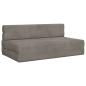 Preview: Klappsofa Bett Hellgrau 152 x 86,5 x 60 cm Stoff