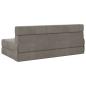 Preview: Klappsofa Bett Hellgrau 152 x 86,5 x 60 cm Stoff