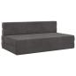 Preview: Klappsofa Bett Dunkelgrau 152 x 86,5 x 60 cm Stoff