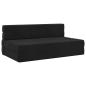 Preview: Klappsofa Bett Schwarz 152 x 86,5 x 60 cm Stoff