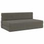 Preview: Klappsofa Bett Hellgrau 152 x 86,5 x 60 cm Stoff