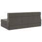 Preview: Klappsofa Bett Hellgrau 152 x 86,5 x 60 cm Stoff