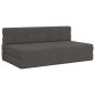 Preview: Klappsofa Bett Dunkelgrau 152 x 86,5 x 60 cm Stoff