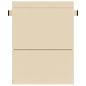 Preview: Klappsofa Bett Creme 152 x 86,5 x 60 cm Stoff