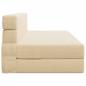 Preview: Klappsofa Bett Creme 152 x 86,5 x 60 cm Stoff