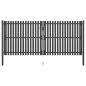 Preview: ARDEBO.de - Gartentor aus Stahl 400 x 150 cm Anthrazit