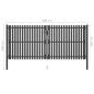 Preview: Gartentor aus Stahl 400 x 150 cm Anthrazit