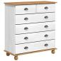 Preview: Schubladenkommode mit Schubladen ASKIM Weiß 91 x 40 x 95,5 cm