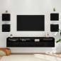 Preview: ARDEBO.de - Wandmontiertes TV-Regal 4 stk. Schwarz Eichen-Optik