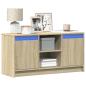 Preview: ARDEBO.de - TV-Schrank mit LED-Beleuchtung Sonoma-Eiche 100x34x50 cm