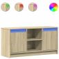 Preview: TV-Schrank mit LED-Beleuchtung Sonoma-Eiche 100x34x50 cm