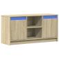 Preview: TV-Schrank mit LED-Beleuchtung Sonoma-Eiche 100x34x50 cm