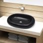 Preview: ARDEBO.de - Keramik Waschbecken schwarz oval