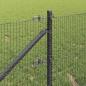 Preview: Geschweißter Drahtzaun mit Stacheln 25 x 1 m Grau Netz