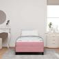 Preview: Boxspringbett mit Matratze Rosa 80 x 210 cm Stoff