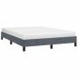 Preview: ARDEBO.de - Bettgestell ohne Matratze Dunkelgrau 152x203 cm Queen-Size Samt