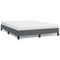 Preview: Bettgestell ohne Matratze Dunkelgrau 152x203 cm Queen-Size Samt