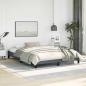 Preview: Bettgestell ohne Matratze Dunkelgrau 152x203 cm Queen-Size Samt