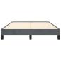 Preview: Bettgestell ohne Matratze Dunkelgrau 152x203 cm Queen-Size Samt