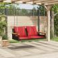 Preview: Hängebank mit Kissen Braun 109x62x40 cm Poly Rattan