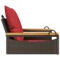 Preview: Hängesessel mit Kissen Braun 63x62x40 cm Poly Rattan