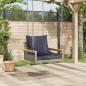 Preview: Hängesessel mit Kissen Grau 63x62x40 cm Poly Rattan