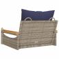 Preview: Hängesessel mit Kissen Grau 63x62x40 cm Poly Rattan