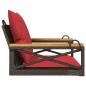 Preview: Hängesessel mit Kissen Braun 63x62x40 cm Poly Rattan