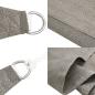 Preview: Sonnensegel 160 g/m² Rechteckig Hellgrau 4x6 m HDPE